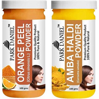 PARK DANIEL Pure & Natural Orange Powder & Amba Haldi Powder Combo Pack of 2 Bottles of 100 gm (200 gm ) (200 ml) PARK DANIEL Pure & Natural Orange Powder & Amba Haldi Powder Combo Pack of 2 Bottles of 100 gm (200 gm ) (200 ml)