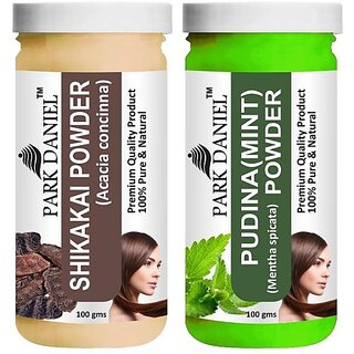 PARK DANIEL Pure & Natural Shikakai Powder & Pudina(Mint)Powder Combo Pack of 2 Bottles of 100 gm (200 gm ) (200 ml) PARK DANIEL Pure & Natural Shikakai Powder & Pudina(Mint)Powder Combo Pack of 2 Bottles of 100 gm (200 gm ) (200 ml)