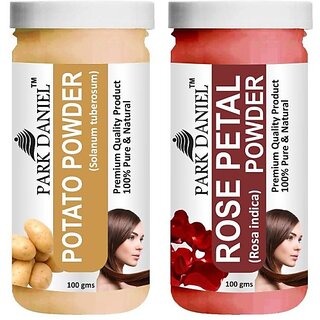                       PARK DANIEL Premium Potato Powder & Rose Petal Powder Combo Pack of 2 Jars of 100 gms(200 gms) (200 g)                                              