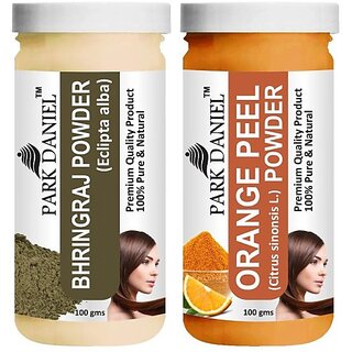                       PARK DANIEL Pure & Natural Bhringraj Powder & Orange Peel Powder Combo Pack (200 ml)                                              