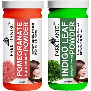PARK DANIEL Pure & Natural Pomegranate Powder & Indigo Leaf Powder Combo Pack of 2 Bottles of 100 gm (200 gm ) (200 ml) PARK DANIEL Pure & Natural Pomegranate Powder & Indigo Leaf Powder Combo Pack of 2 Bottles of 100 gm (200 gm ) (200 ml)