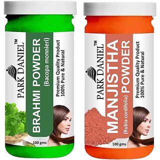 PARK DANIEL Pure & Natural Brahmi Powder & Manjistha Leaf Powder Combo Pack of 2 Bottles of 100 gm (200 gm ) (200 ml) PARK DANIEL Pure & Natural Brahmi Powder & Manjistha Leaf Powder Combo Pack of 2 Bottles of 100 gm (200 gm ) (200 ml)