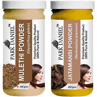 PARK DANIEL Pure & Natural Mulethi Powder & Jatamansi Powder Combo Pack of 2 Bottles of 100 gm (200 gm ) (200 ml) PARK DANIEL Pure & Natural Mulethi Powder & Jatamansi Powder Combo Pack of 2 Bottles of 100 gm (200 gm ) (200 ml)