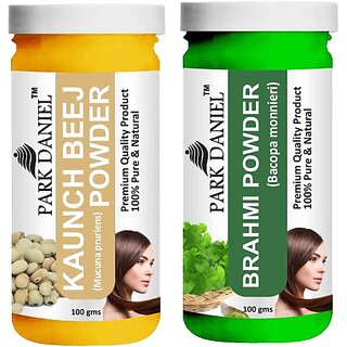 PARK DANIEL Pure & Natural Kaunch Beej Powder & Brahmi Powder Combo Pack of 2 Bottles of 100 gm (200 gm ) (200 ml) PARK DANIEL Pure & Natural Kaunch Beej Powder & Brahmi Powder Combo Pack of 2 Bottles of 100 gm (200 gm ) (200 ml)