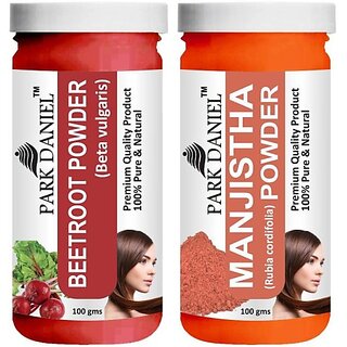                       PARK DANIEL Premium Beetroot Powder & Manjistha Leaf Powder Combo Pack of 2 Jars of 100 gms(200 gms) (200 g)                                              