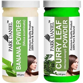                       PARK DANIEL Pure & Natural Banana Powder & Curry Leaf Powder Combo Pack of 2 Bottles of 100 gm (200 gm ) (200 ml)                                              