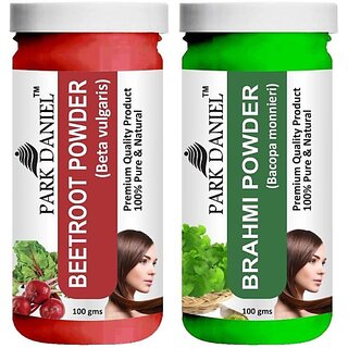                       PARK DANIEL Premium Beetroot Powder & Brahmi Powder Combo Pack of 2 Jars of 100 gms(200 gms) (200 g)                                              