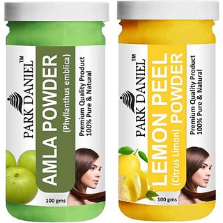 PARK DANIEL Pure & Natural Amla Powder & Lemon Peel Powder Combo Pack of 2 Bottles of 100 gm (200 gm ) (200 g) PARK DANIEL Pure & Natural Amla Powder & Lemon Peel Powder Combo Pack of 2 Bottles of 100 gm (200 gm ) (200 g)