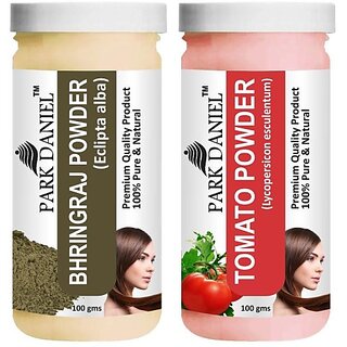 PARK DANIEL Pure & Natural Bhringraj Powder & Tomato Powder Combo Pack (200 ml) PARK DANIEL Pure & Natural Bhringraj Powder & Tomato Powder Combo Pack (200 ml)