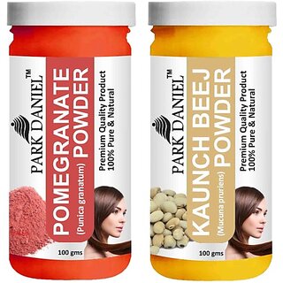 PARK DANIEL Pure & Natural Pomegranate Powder & Kaunch Beej Powder Combo Pack of 2 Bottles of 100 gm (200 gm ) (200 ml) PARK DANIEL Pure & Natural Pomegranate Powder & Kaunch Beej Powder Combo Pack of 2 Bottles of 100 gm (200 gm ) (200 ml)