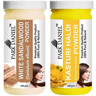 PARK DANIEL Premium White Sandalwood Powder & Kasturi Haldi Powder Combo Pack of 2 Jars of 100 gms(200 gms) (200 ml) PARK DANIEL Premium White Sandalwood Powder & Kasturi Haldi Powder Combo Pack of 2 Jars of 100 gms(200 gms) (200 ml)