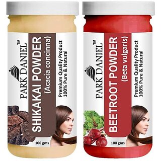 PARK DANIEL Pure & Natural Shikakai Powder & Beetroot Powder Combo Pack of 2 Bottles of 100 gm (200 gm ) (200 ml) PARK DANIEL Pure & Natural Shikakai Powder & Beetroot Powder Combo Pack of 2 Bottles of 100 gm (200 gm ) (200 ml)