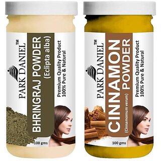 PARK DANIEL Pure & Natural Bhringraj Powder & Cinnamon Powder Combo Pack (200 ml) PARK DANIEL Pure & Natural Bhringraj Powder & Cinnamon Powder Combo Pack (200 ml)