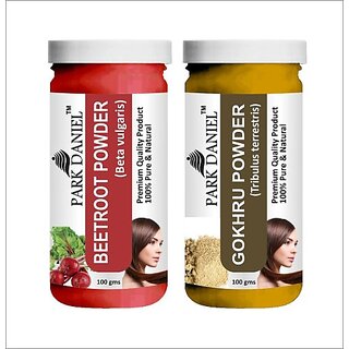 PARK DANIEL Premium Beetroot Powder & Gokhru Powder Combo Pack of 2 Jars of 100 gms(200 gms) (200 g) PARK DANIEL Premium Beetroot Powder & Gokhru Powder Combo Pack of 2 Jars of 100 gms(200 gms) (200 g)