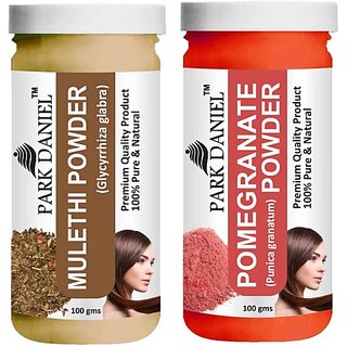 PARK DANIEL Pure & Natural Mulethi Powder & Pomegranate Powder Combo Pack of 2 Bottles of 100 gm (200 gm ) (200 ml) PARK DANIEL Pure & Natural Mulethi Powder & Pomegranate Powder Combo Pack of 2 Bottles of 100 gm (200 gm ) (200 ml)