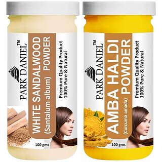 PARK DANIEL Premium White Sandalwood Powder & Amba Haldi Powder Combo Pack of 2 Jars of 100 gms(200 gms) (200 ml) PARK DANIEL Premium White Sandalwood Powder & Amba Haldi Powder Combo Pack of 2 Jars of 100 gms(200 gms) (200 ml)