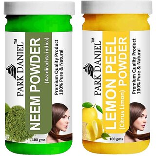 PARK DANIEL Pure & Natural Neem Powder & Lemon Peel Powder Combo Pack of 2 Bottles of 100 gm (200 gm ) (200 ml) PARK DANIEL Pure & Natural Neem Powder & Lemon Peel Powder Combo Pack of 2 Bottles of 100 gm (200 gm ) (200 ml)
