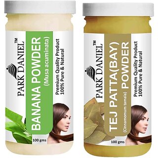 PARK DANIEL Pure & Natural Banana Powder & Tej Patta(Bay) Powder Combo Pack of 2 Bottles of 100 gm (200 gm ) (200 ml) PARK DANIEL Pure & Natural Banana Powder & Tej Patta(Bay) Powder Combo Pack of 2 Bottles of 100 gm (200 gm ) (200 ml)