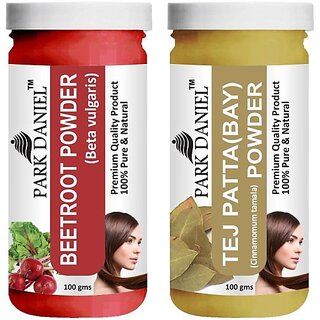                       PARK DANIEL Premium Beetroot Powder & Tej Patta(Bay) Powder Combo Pack of 2 Jars of 100 gms(200 gms) (200 g)                                              