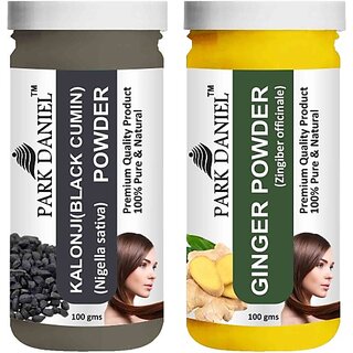 PARK DANIEL Pure & Natural Kalonji Powder & Ginger Powder Combo Pack of 2 Bottles of 100 gm (200 gm ) (200 ml) PARK DANIEL Pure & Natural Kalonji Powder & Ginger Powder Combo Pack of 2 Bottles of 100 gm (200 gm ) (200 ml)