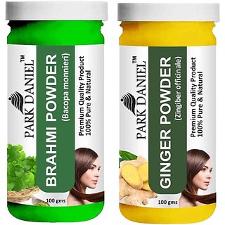 PARK DANIEL Pure & Natural Brahmi Powder & Ginger Powder Combo Pack of 2 Bottles of 100 gm (200 gm ) (200 ml) PARK DANIEL Pure & Natural Brahmi Powder & Ginger Powder Combo Pack of 2 Bottles of 100 gm (200 gm ) (200 ml)