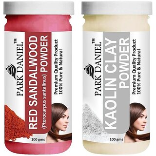 PARK DANIEL Premium Red Sandalwood Powder & Kaolin Clay Powder Combo Pack of 2 Jars of 100 gms(200 gms) (200 g) PARK DANIEL Premium Red Sandalwood Powder & Kaolin Clay Powder Combo Pack of 2 Jars of 100 gms(200 gms) (200 g)