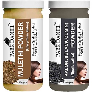 PARK DANIEL Pure & Natural Mulethi Powder & Kalonji(Black Cumin) Powder Combo Pack of 2 Bottles of 100 gm (200 gm ) (200 ml) PARK DANIEL Pure & Natural Mulethi Powder & Kalonji(Black Cumin) Powder Combo Pack of 2 Bottles of 100 gm (200 gm ) (200 ml)