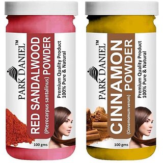 PARK DANIEL Premium Red Sandalwood Powder & Cinnamon Powder Combo Pack of 2 Jars of 100 gms(200 gms) (200 g) PARK DANIEL Premium Red Sandalwood Powder & Cinnamon Powder Combo Pack of 2 Jars of 100 gms(200 gms) (200 g)