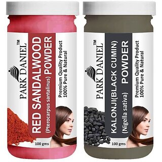 PARK DANIEL Premium Red Sandalwood Powder & Kalonji(Black Cumin) Powder Combo Pack of 2 Jars of 100 gms(200 gms) (200 g) PARK DANIEL Premium Red Sandalwood Powder & Kalonji(Black Cumin) Powder Combo Pack of 2 Jars of 100 gms(200 gms) (200 g)