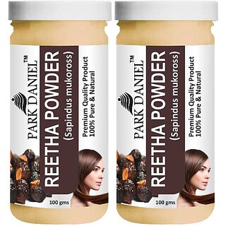                       PARK DANIEL Premium Reetha Powder - For Silky & Smooth Hairs Combo Pack 2 bottles of 100 gms(200 gms) (200 g)                                              