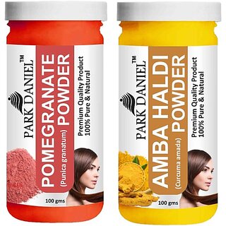 PARK DANIEL Pure & Natural Pomegranate Powder & Amba Haldi Powder Combo Pack of 2 Bottles of 100 gm (200 gm ) (200 ml) PARK DANIEL Pure & Natural Pomegranate Powder & Amba Haldi Powder Combo Pack of 2 Bottles of 100 gm (200 gm ) (200 ml)
