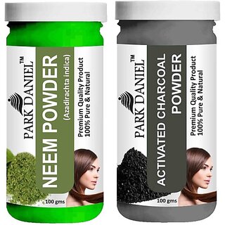 PARK DANIEL Pure & Natural Neem Powder & Activated Charcoal Powder Combo Pack of 2 Bottles of 100 gm (200 gm ) (200 ml) PARK DANIEL Pure & Natural Neem Powder & Activated Charcoal Powder Combo Pack of 2 Bottles of 100 gm (200 gm ) (200 ml)