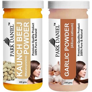 PARK DANIEL Pure & Natural Kaunch Beej Powder & Garlic Powder Combo Pack of 2 Bottles of 100 gm (200 gm ) (200 ml) PARK DANIEL Pure & Natural Kaunch Beej Powder & Garlic Powder Combo Pack of 2 Bottles of 100 gm (200 gm ) (200 ml)