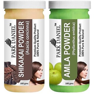 PARK DANIEL Pure & Natural Shikakai Powder & Amla Powder Combo Pack of 2 Bottles of 100 gm (200 gm ) (200 ml) PARK DANIEL Pure & Natural Shikakai Powder & Amla Powder Combo Pack of 2 Bottles of 100 gm (200 gm ) (200 ml)