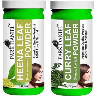 PARK DANIEL Pure & Natural Henna Leaf Powder & Curry Leaf Powder Combo Pack (200 ml) PARK DANIEL Pure & Natural Henna Leaf Powder & Curry Leaf Powder Combo Pack (200 ml)