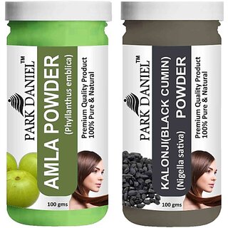                       PARK DANIEL Pure & Natural Amla Powder & Kalonji(Black Cumin) Powder Combo Pack of 2 Bottles of 100 gm (200 gm ) (200 g)                                              