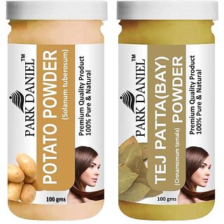                       PARK DANIEL Premium Potato Powder & Tej Patta(Bay) Powder Combo Pack of 2 Jars of 100 gms(200 gms) (200 g)                                              