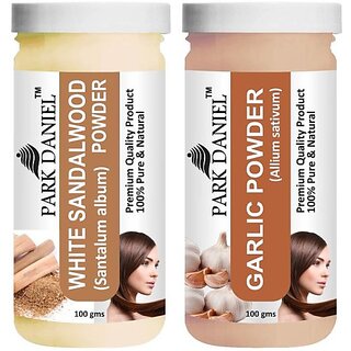 PARK DANIEL Premium White Sandalwood Powder & Garlic Powder Combo Pack of 2 Jars of 100 gms(200 gms) (200 ml) PARK DANIEL Premium White Sandalwood Powder & Garlic Powder Combo Pack of 2 Jars of 100 gms(200 gms) (200 ml)