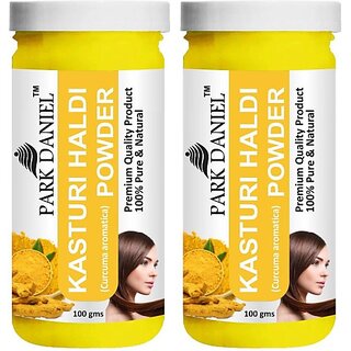                      PARK DANIEL Premium Kasturi Haldi (Turmeric) Powder Combo Pack 2 bottles of 100 gms(200 gms) (200 g)                                              