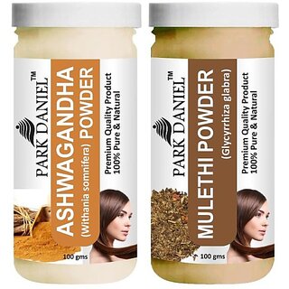 PARK DANIEL Premium Ashwagandha Powder & Mulethi Powder Combo Pack of 2 Jars of 100 gms(200 gms) (200 g) PARK DANIEL Premium Ashwagandha Powder & Mulethi Powder Combo Pack of 2 Jars of 100 gms(200 gms) (200 g)