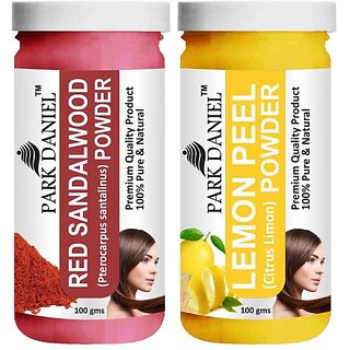                       PARK DANIEL Premium Red Sandalwood Powder & LemonPeel Powder Combo Pack of 2 Jars of 100 gms(200 gms) (200 g)                                              
