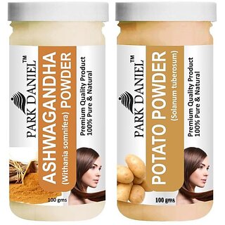                       PARK DANIEL Premium Ashwagandha Powder & Potato Powder Combo Pack of 2 Jars of 100 gms(200 gms) (200 g)                                              
