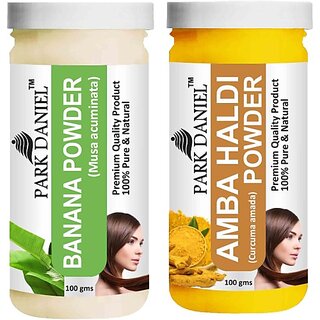 PARK DANIEL Pure & Natural Banana Powder & Amba Haldi Powder Combo Pack of 2 Bottles of 100 gm (200 gm ) (200 ml) PARK DANIEL Pure & Natural Banana Powder & Amba Haldi Powder Combo Pack of 2 Bottles of 100 gm (200 gm ) (200 ml)