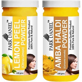 PARK DANIEL Pure & Natural Lemon Powder & Amba Haldi Powder Combo Pack of 2 Bottles of 100 gm (200 gm ) (200 ml) PARK DANIEL Pure & Natural Lemon Powder & Amba Haldi Powder Combo Pack of 2 Bottles of 100 gm (200 gm ) (200 ml)