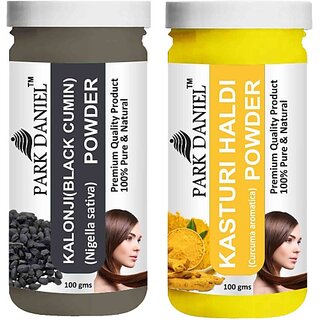 PARK DANIEL Pure & Natural Kalonji Powder & Kasturi Haldi Powder Combo Pack of 2 Bottles of 100 gm (200 gm ) (200 ml) PARK DANIEL Pure & Natural Kalonji Powder & Kasturi Haldi Powder Combo Pack of 2 Bottles of 100 gm (200 gm ) (200 ml)