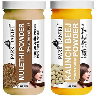 PARK DANIEL Pure & Natural Mulethi Powder & Kaunch Beej Powder Combo Pack of 2 Bottles of 100 gm (200 gm ) (200 ml) PARK DANIEL Pure & Natural Mulethi Powder & Kaunch Beej Powder Combo Pack of 2 Bottles of 100 gm (200 gm ) (200 ml)