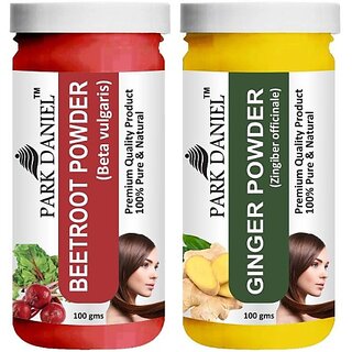                       PARK DANIEL Premium Beetroot Powder & Ginger Powder Combo Pack of 2 Jars of 100 gms(200 gms) (200 g)                                              