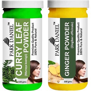 PARK DANIEL Pure & Natural Curry Leaf Powder & Ginger Powder Combo Pack of 2 Bottles of 100 gm (200 gm ) (200 ml) PARK DANIEL Pure & Natural Curry Leaf Powder & Ginger Powder Combo Pack of 2 Bottles of 100 gm (200 gm ) (200 ml)
