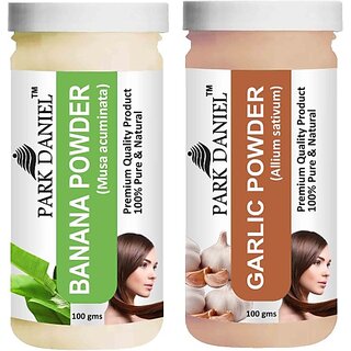                       PARK DANIEL Pure & Natural Banana Powder & Garlic Powder Combo Pack of 2 Bottles of 100 gm (200 gm ) (200 ml)                                              