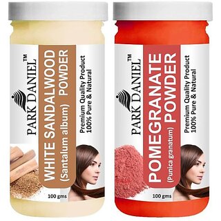 PARK DANIEL Premium White Sandalwood Powder & Pomegranate Powder Combo Pack of 2 Jars of 100 gms(200 gms) (200 ml) PARK DANIEL Premium White Sandalwood Powder & Pomegranate Powder Combo Pack of 2 Jars of 100 gms(200 gms) (200 ml)